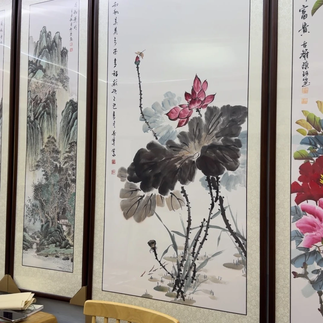 国画四尺和和美美画框174×84