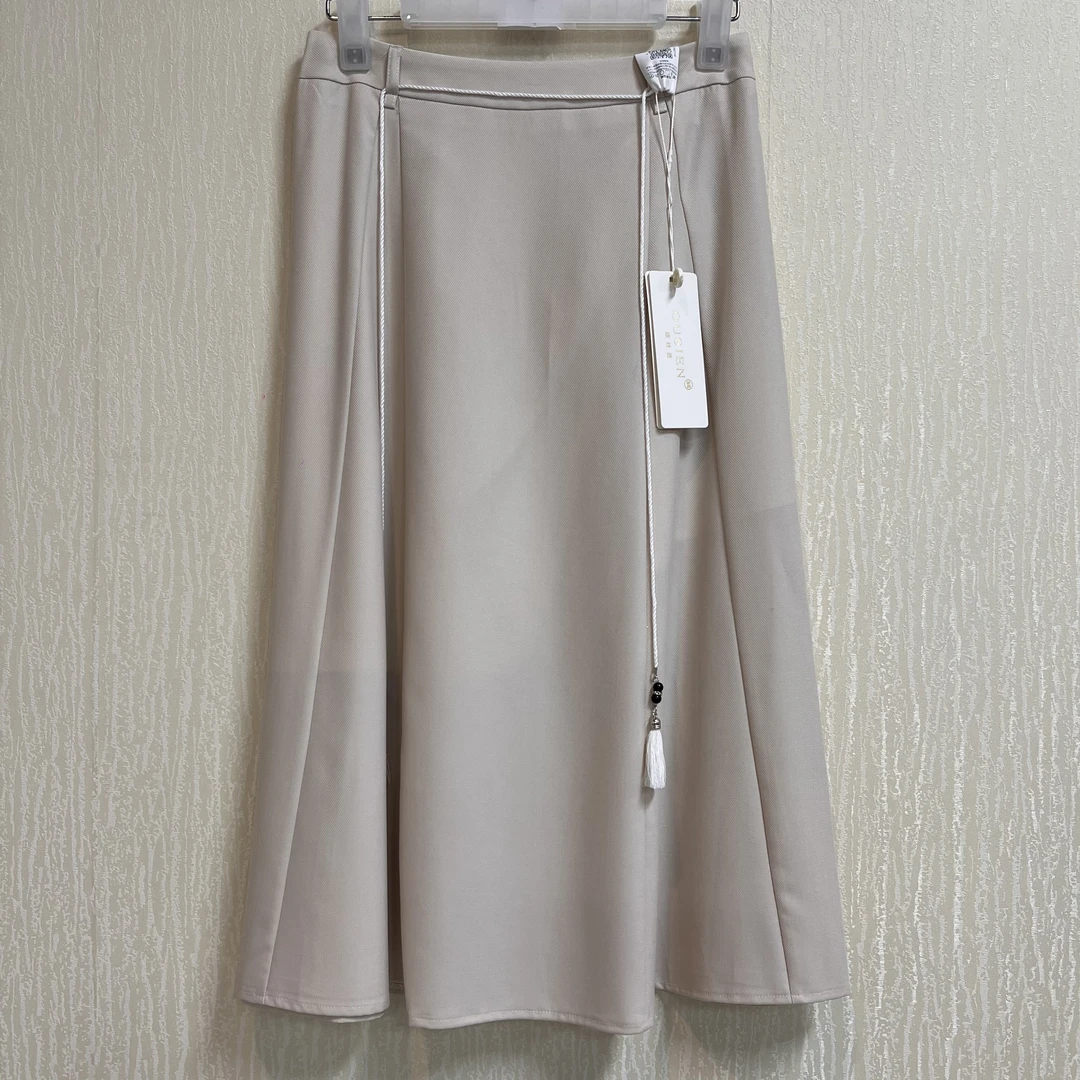 夏季新款气质高腰A字伞裙高端简约通勤半身裙【YA2150-330-1015】