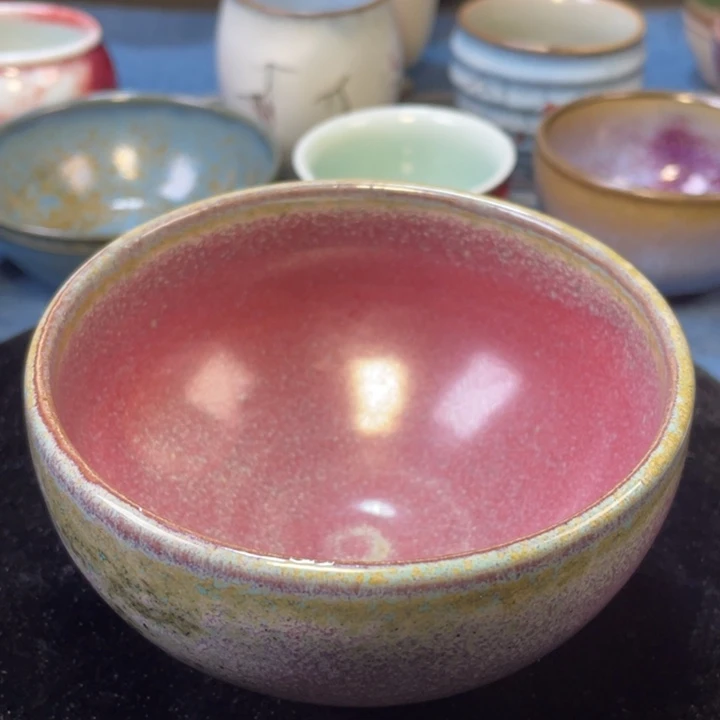 摆件钧瓷煤烧鸡心碗