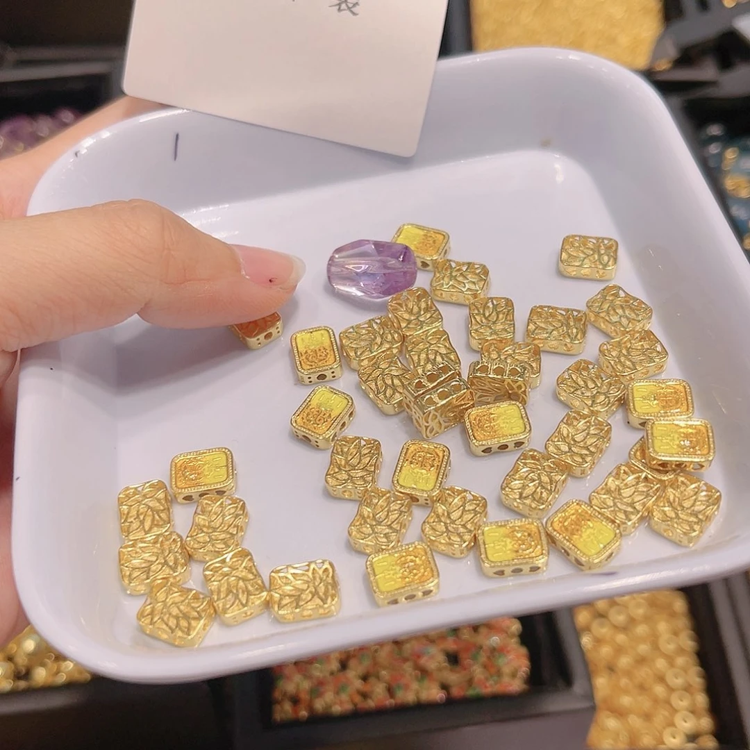 紫晶珠宝半成品银S925镀金镶嵌33