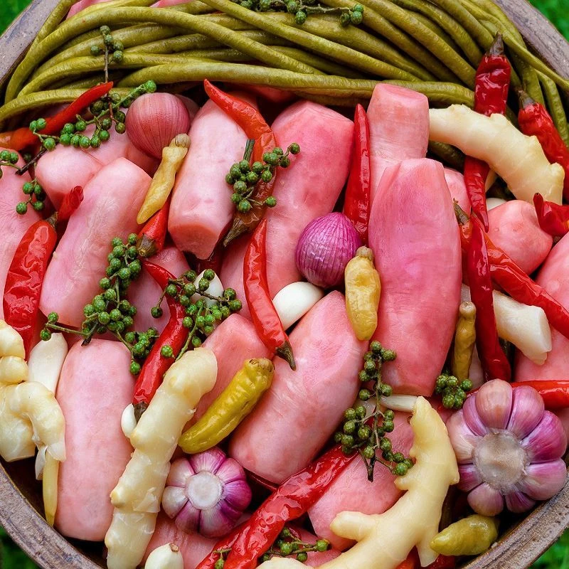 临峰山重庆老坛子泡萝卜豇豆藠头四川泡菜农家什锦菜酸仔姜泡辣椒