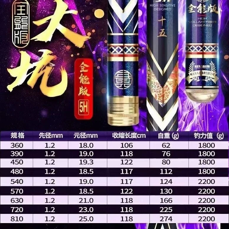 威海美人鱼5h高碳鱼竿超轻超硬19调28调鲫鱼鲤鱼垂钓休闲综合竿