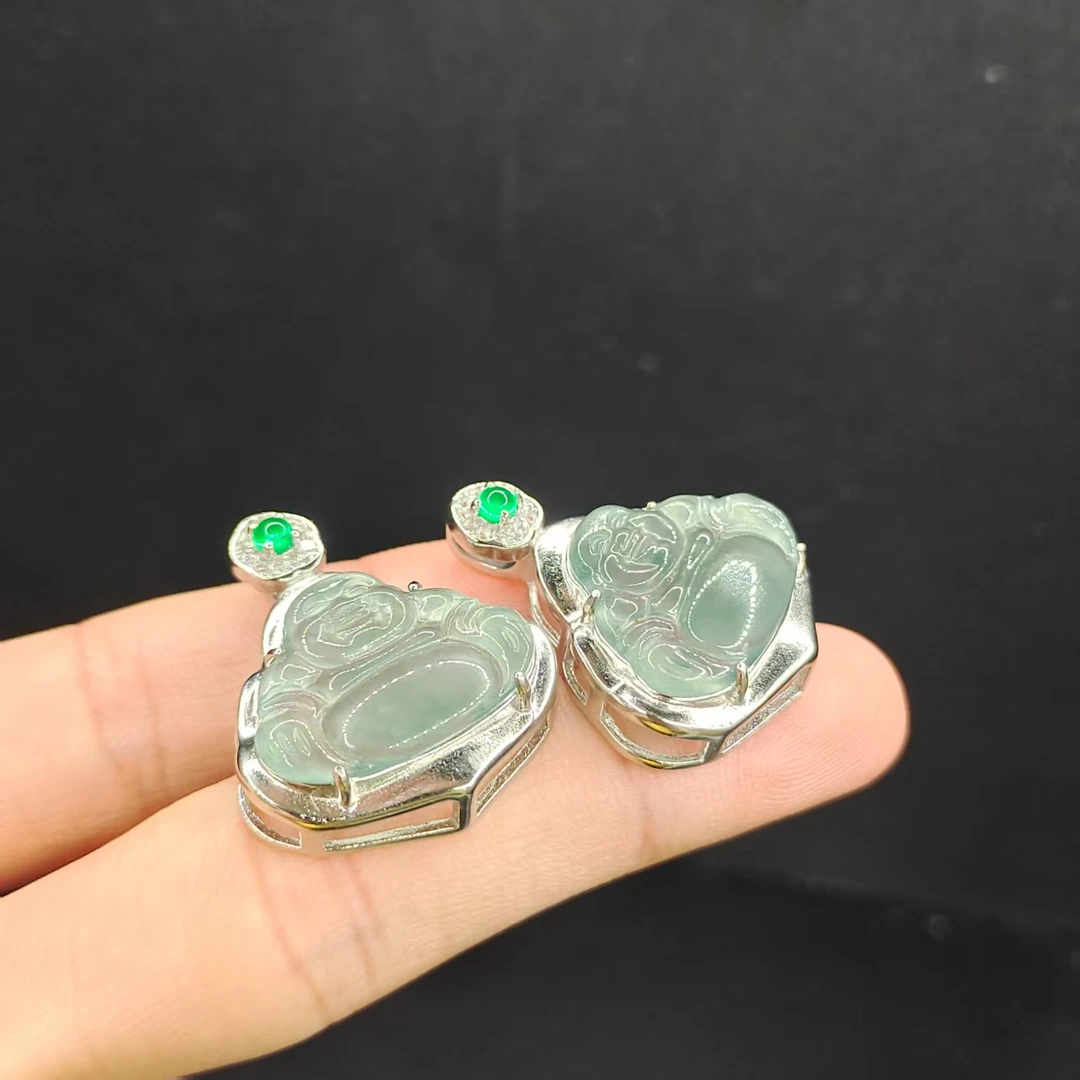 【龙龙严选】翡翠佛公吊坠赠链H23【多样性发其一】约20-15mm