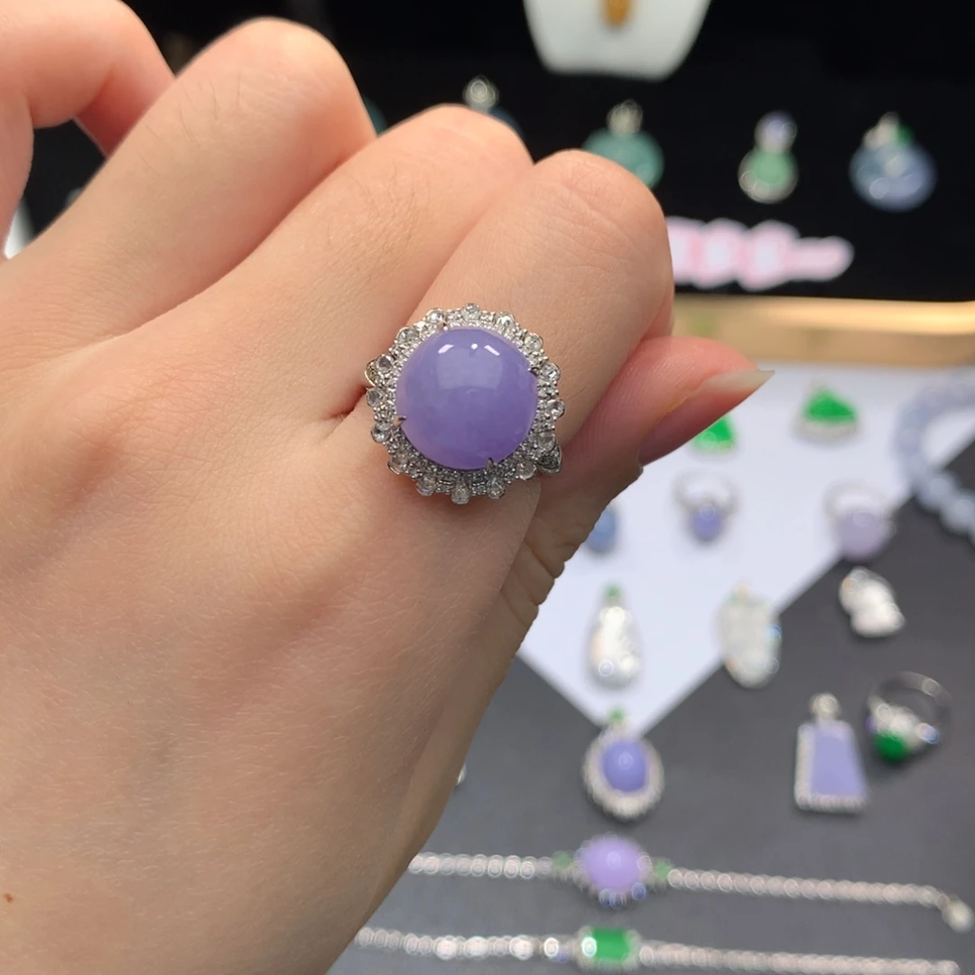 翡翠18K金镶嵌挂件48小时鉴赏期 退货不扣服务费