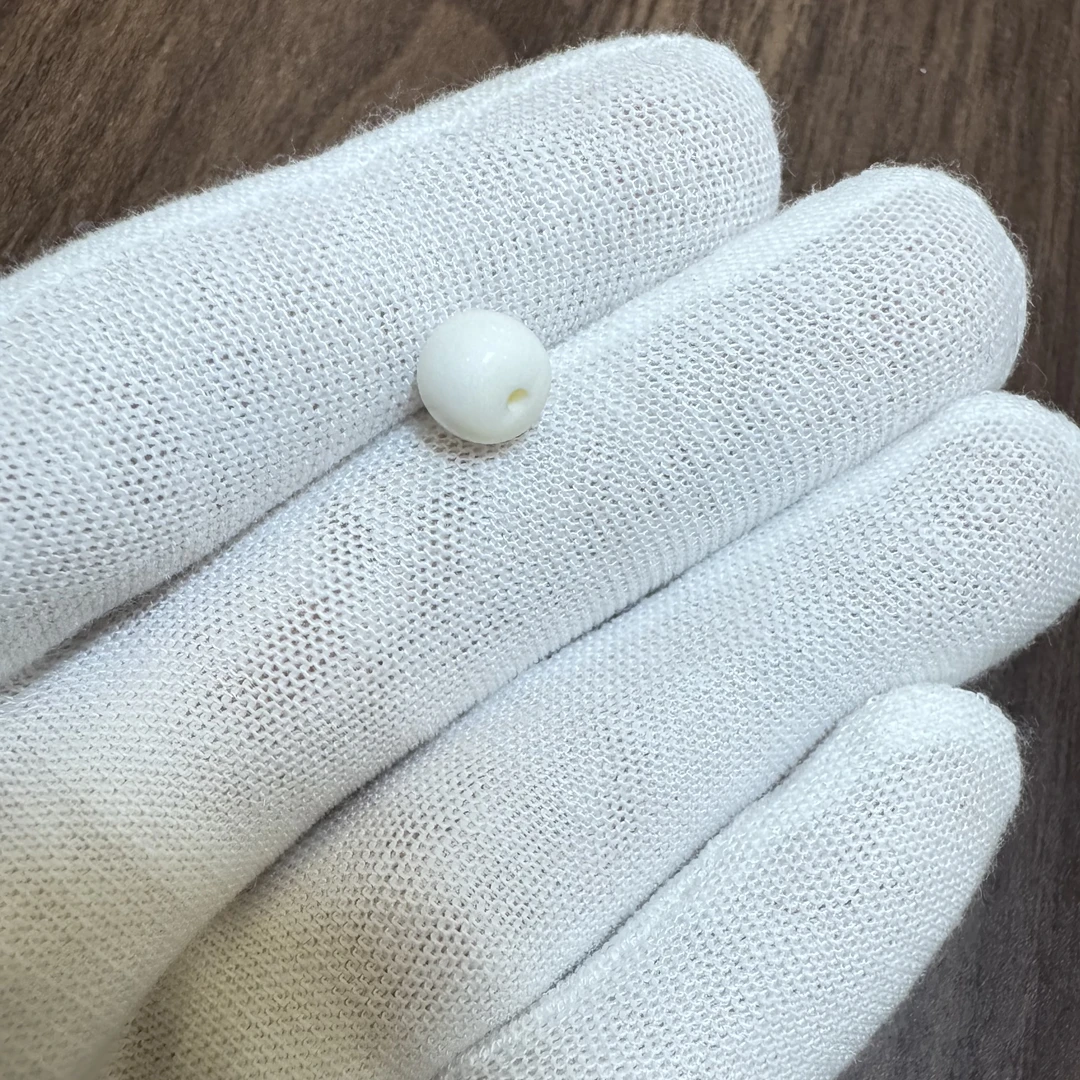 【天选微瑕】C0004 天然猛犸牙8*7mm老型顶珠单颗