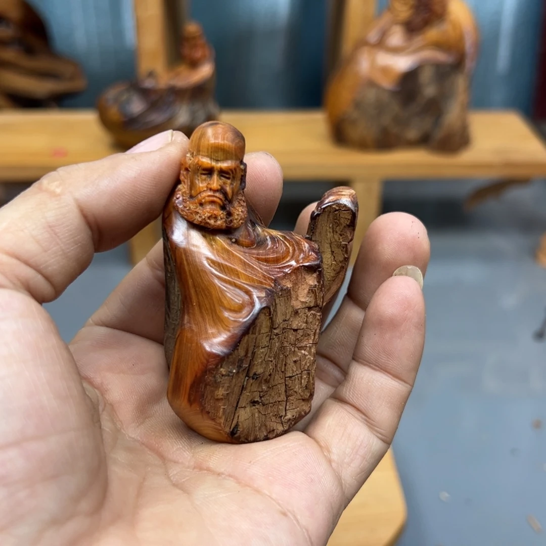 万***宜木崖柏木摆件手把件