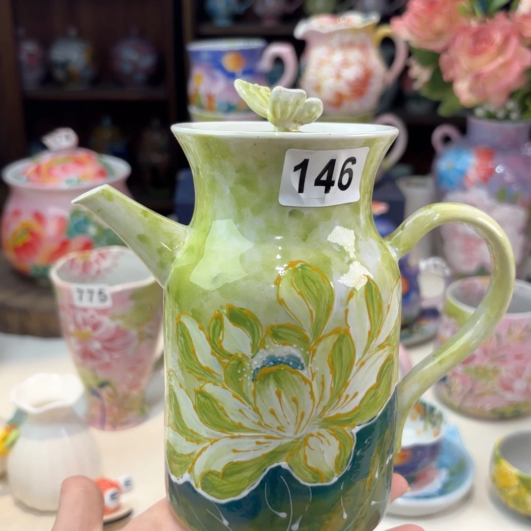 景德镇手绘高温釉下彩陶瓷茶具