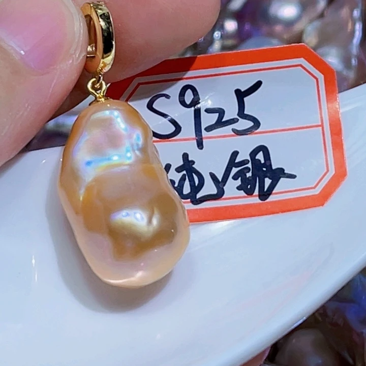 淡水珍珠银S925镶嵌颈饰