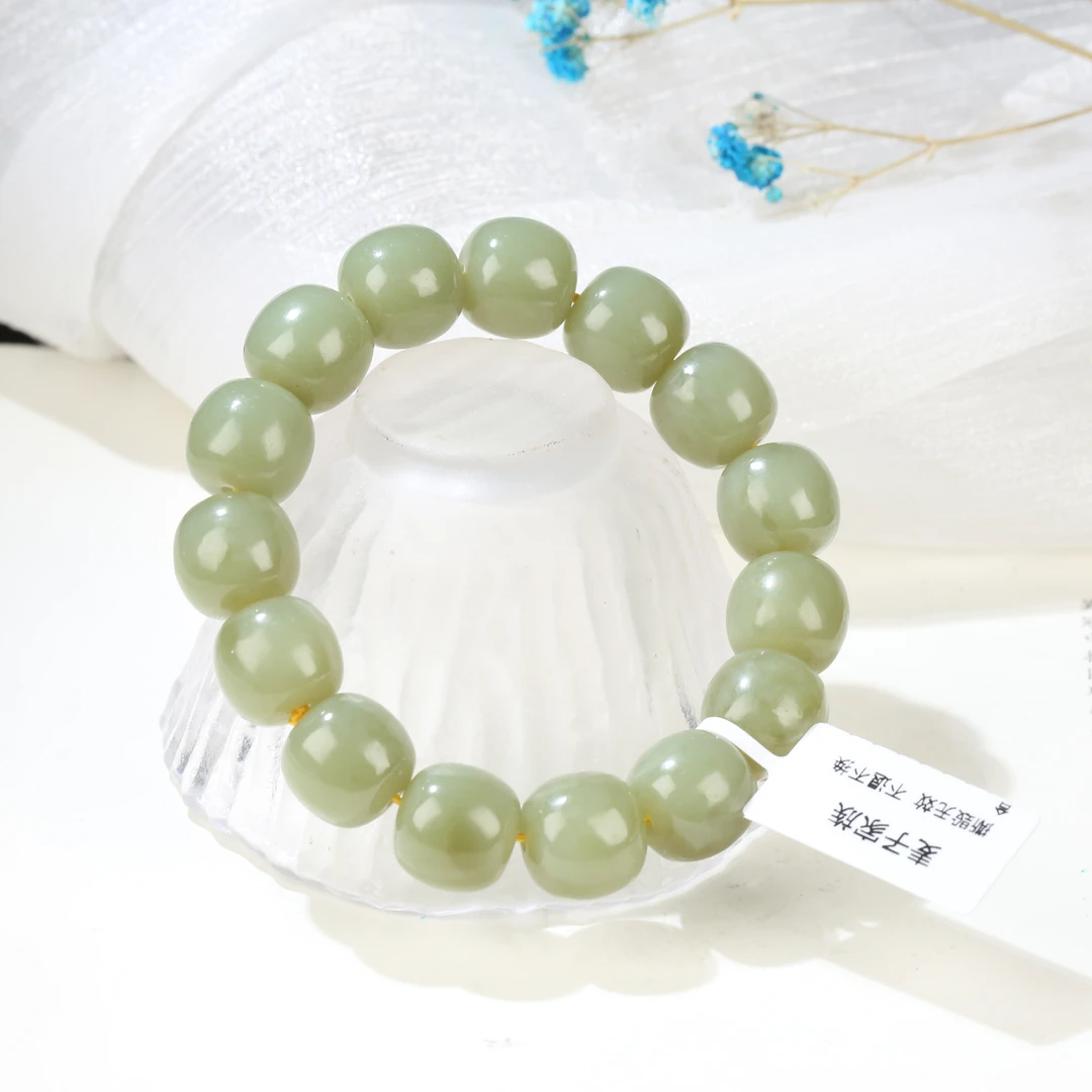 【麦子家族618大促】天然和田玉手串13-14礼物多样性发一SC087-1