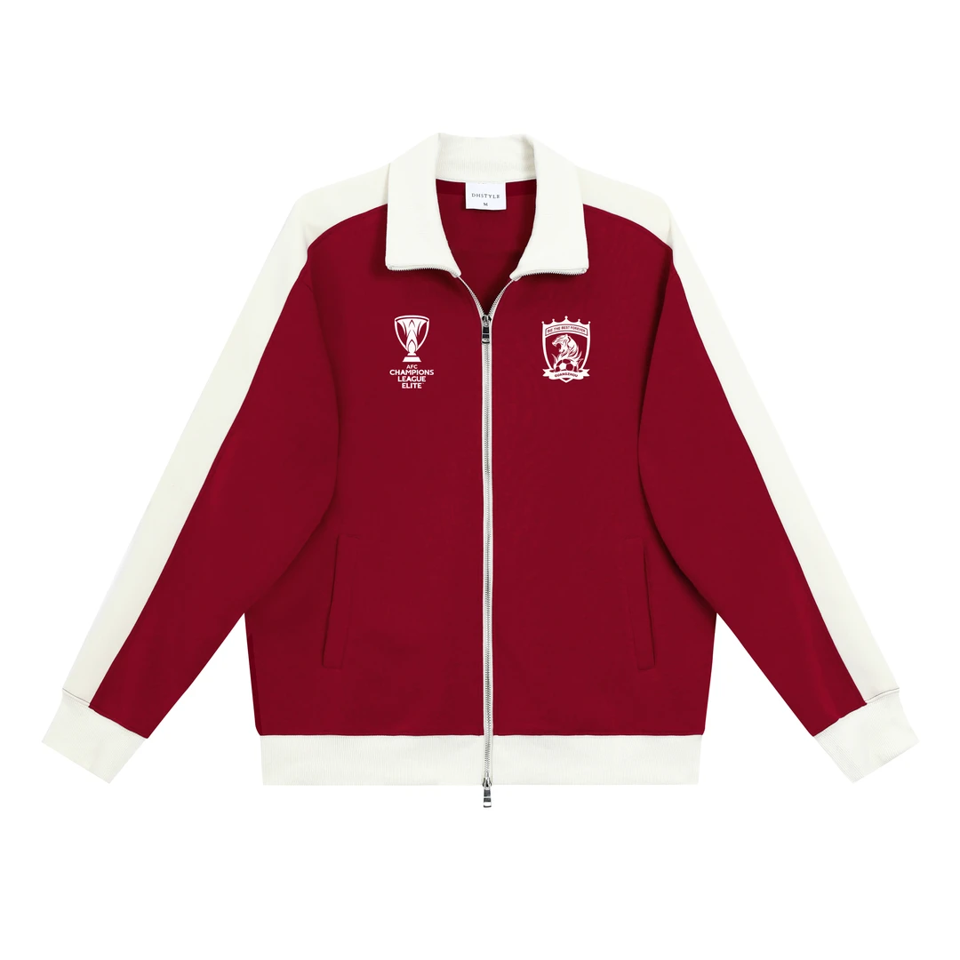 ERMAO-广州恒大基础款足球拉链夹克卫衣男女重磅厚款长袖秋冬