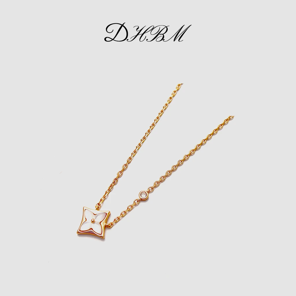 合金项链 【DHBM项链】CNC精工 四叶尖花老花项链 VV004Y-009Y