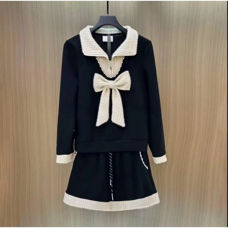 【宠粉价】（加绒）秋冬新款时尚设计师款气质洋气半身裙套装TZ-823