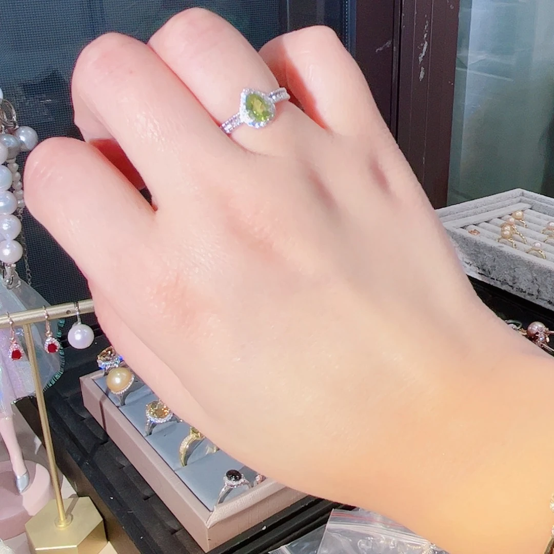 红宝石戒指银S925镶嵌