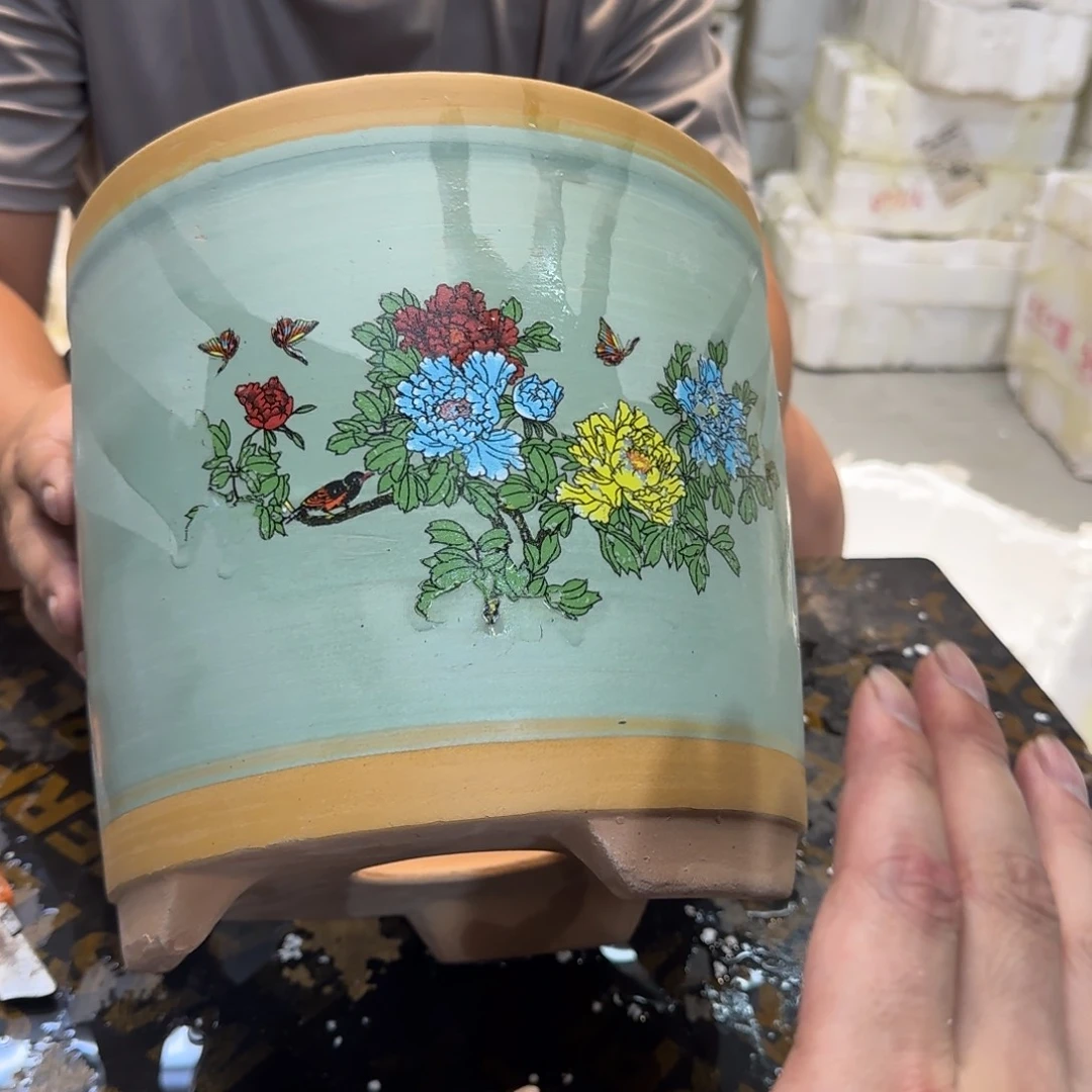 紫砂花盆口径24厘米