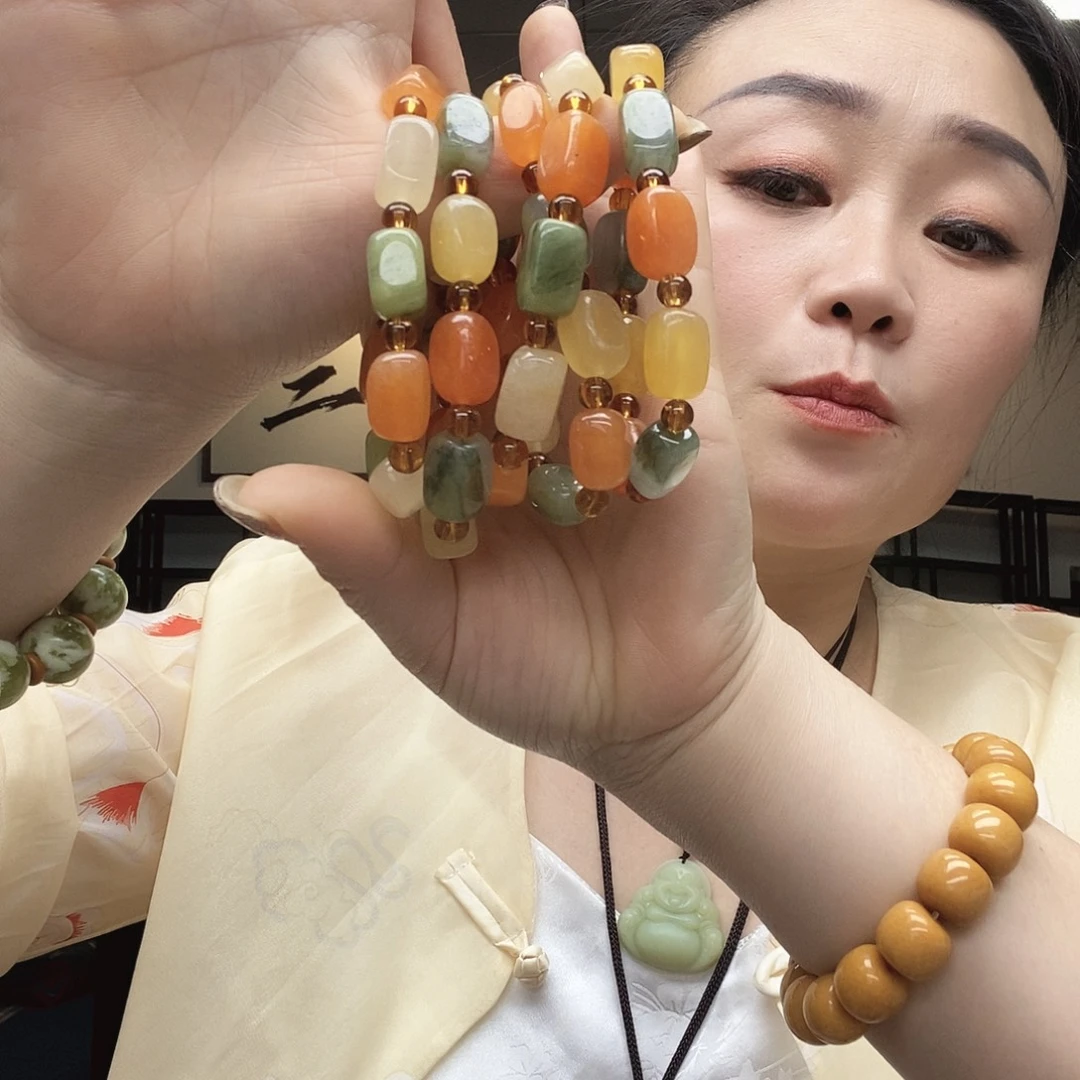 蛇纹石玉未镶嵌手链