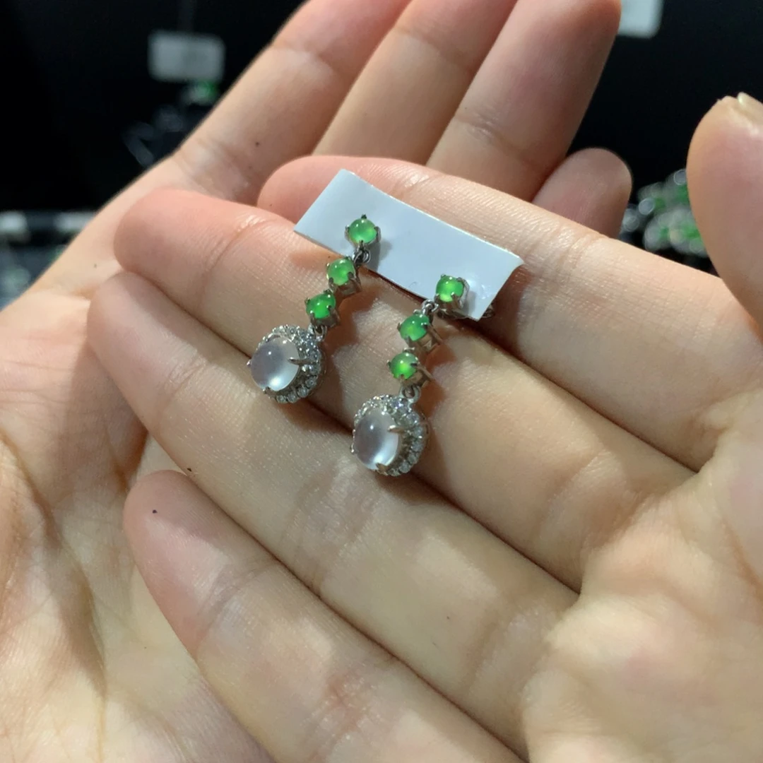 翡翠戒指银S925镶嵌