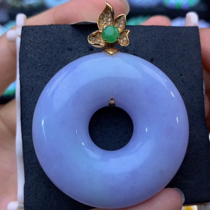 18K金镶嵌手链翡翠翡翠