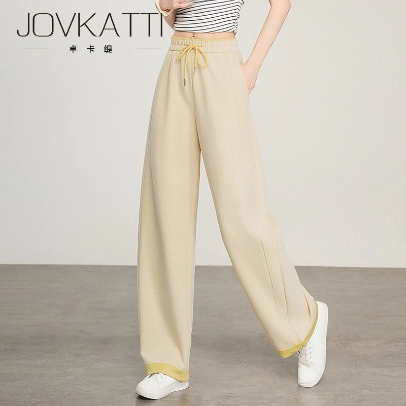 Jovkatti薄款今年流行梧桐裤宽松阔腿裤女裤子夏季爆款垂感高级感