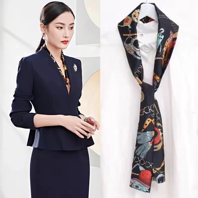 气质丝巾时尚潮流女士复古正装韩版气质丝巾时尚潮流女士复古正装