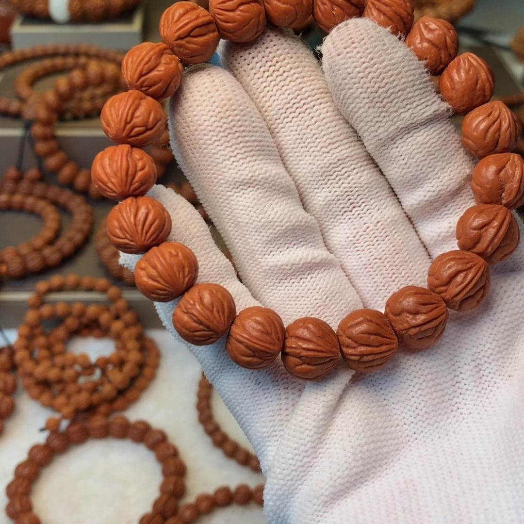 桃核手串秦岭龙纹