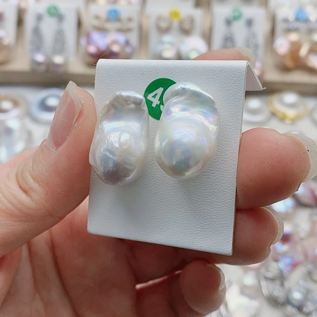 【闪购商品】淡水珍珠耳饰银S925镶嵌