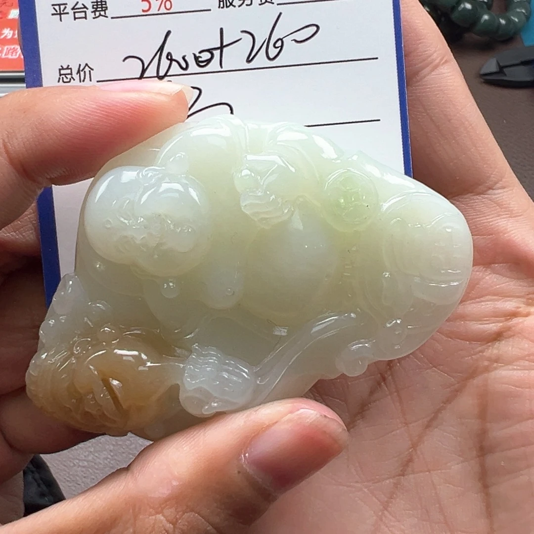 和田玉颈饰未镶嵌静**茶