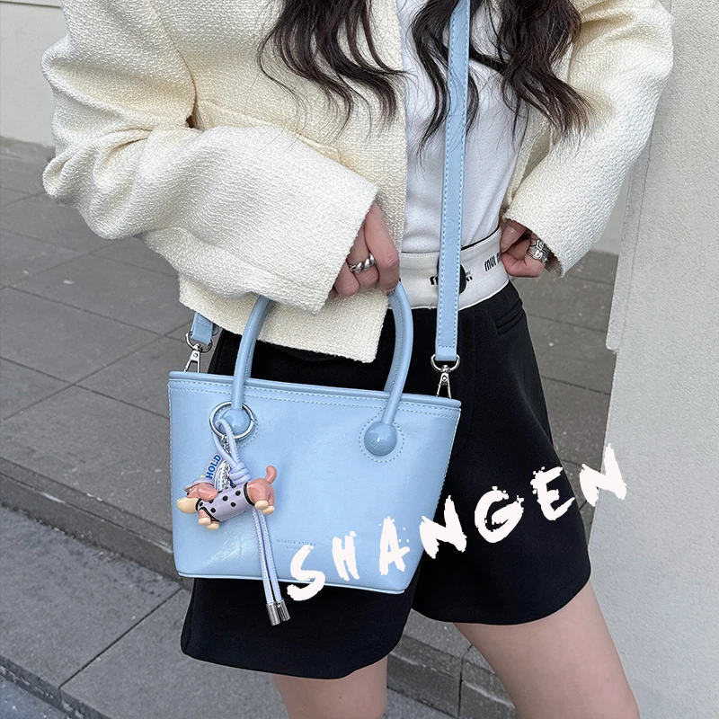 【尚恩CC】SKL-7312-冰山蓝-25*11*16轻奢时尚女士新款手提斜跨包