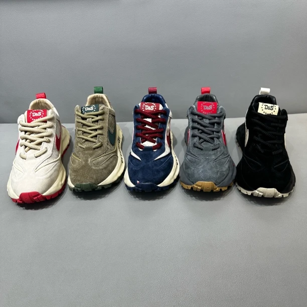 男士潮鞋时尚休闲鞋运动休闲鞋春季修面皮老爹鞋时尚潮流低帮