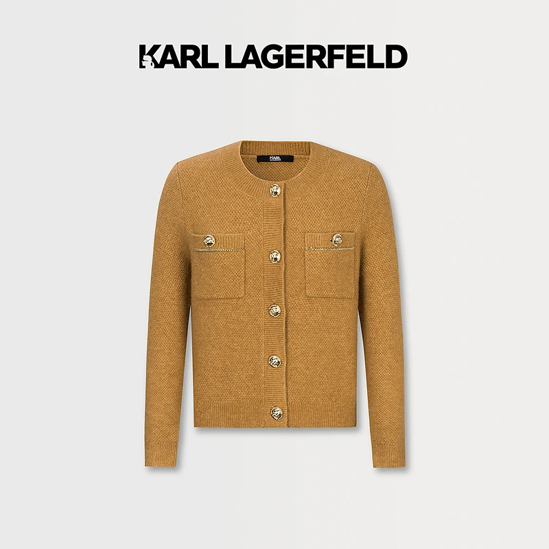 【星线好物】KARL LAGERFELD2024春款提花针织衫老佛爷E36W2066
