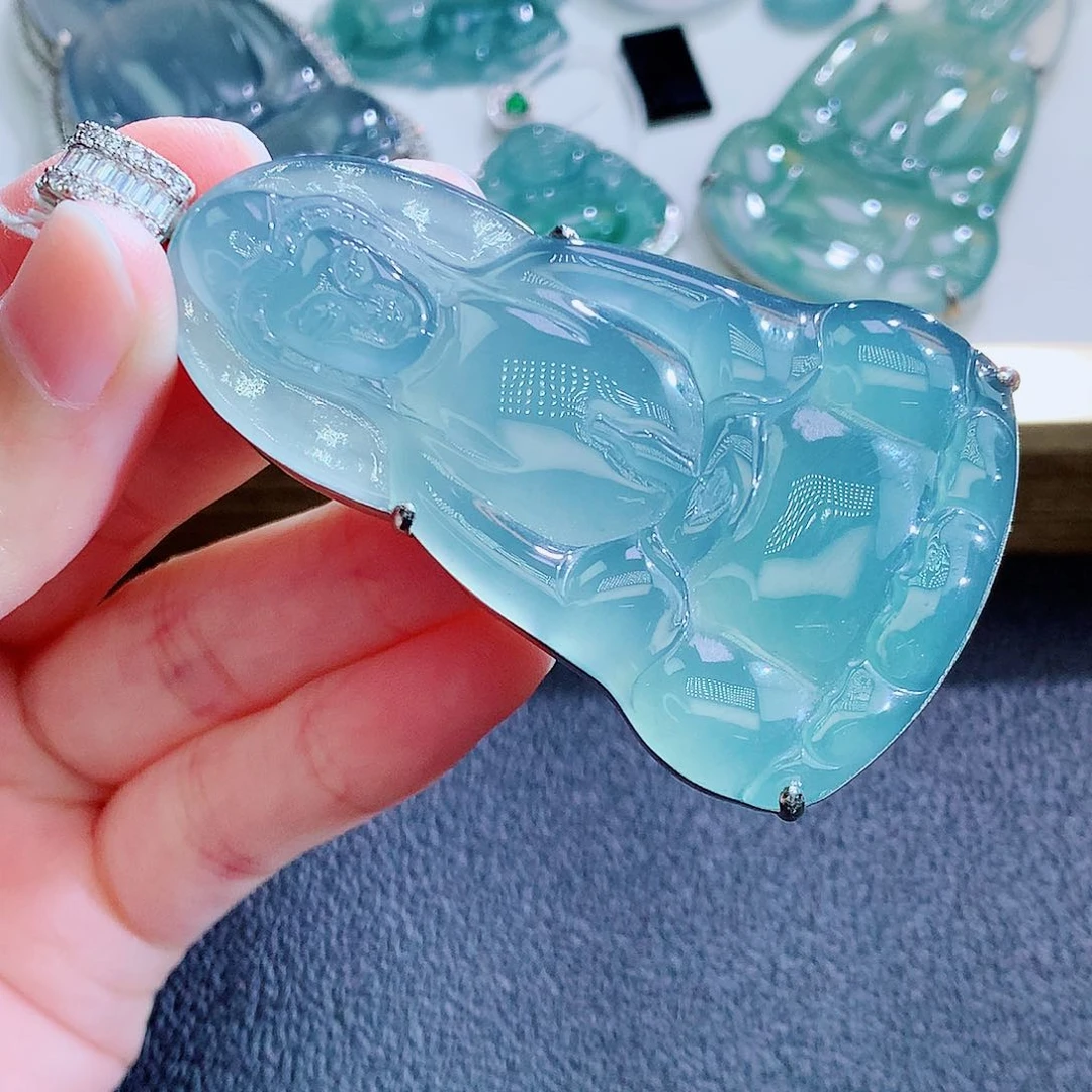 翡翠银S925镶嵌颈饰翡翠