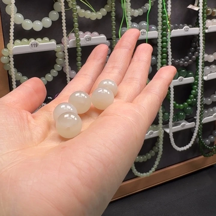 和田玉单珠未镶嵌拍一发一