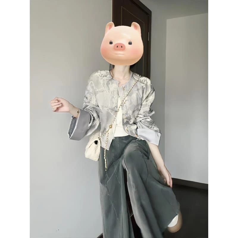 新中式富家千金感穿搭套装女新国风入冬又酷又飒的外套通勤衣服