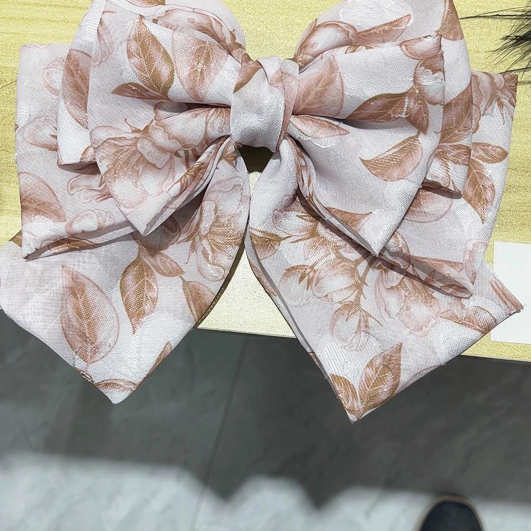 皮质铁合金蝴蝶结发夹