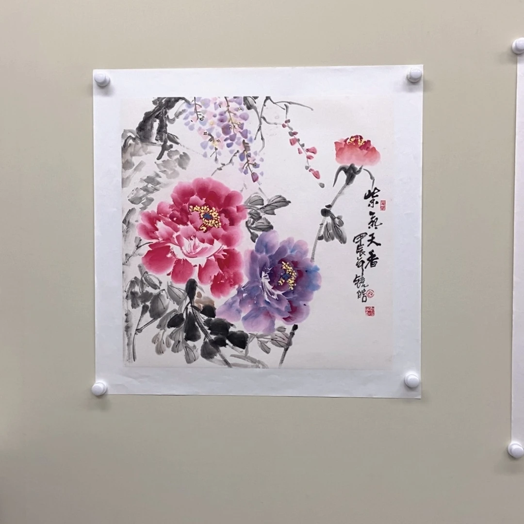国画牡丹王镜皓四尺斗方