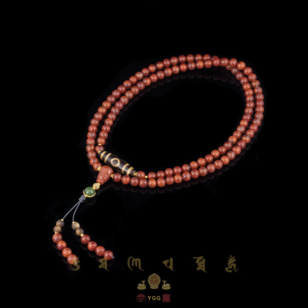 员格格KYTT04/18K金/火焰纹南红108项链（多样性发）