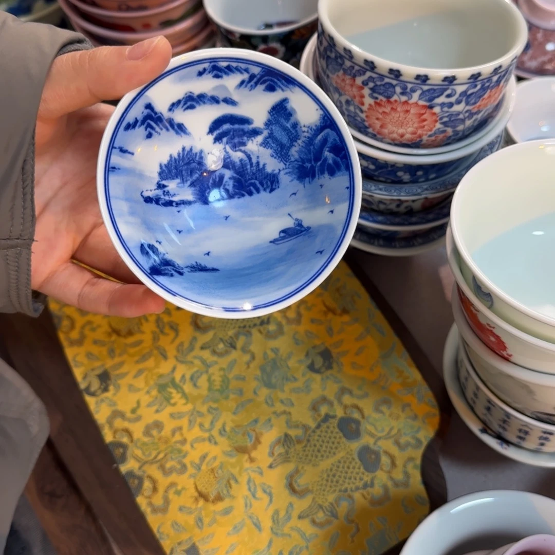 陶其他青花山水图