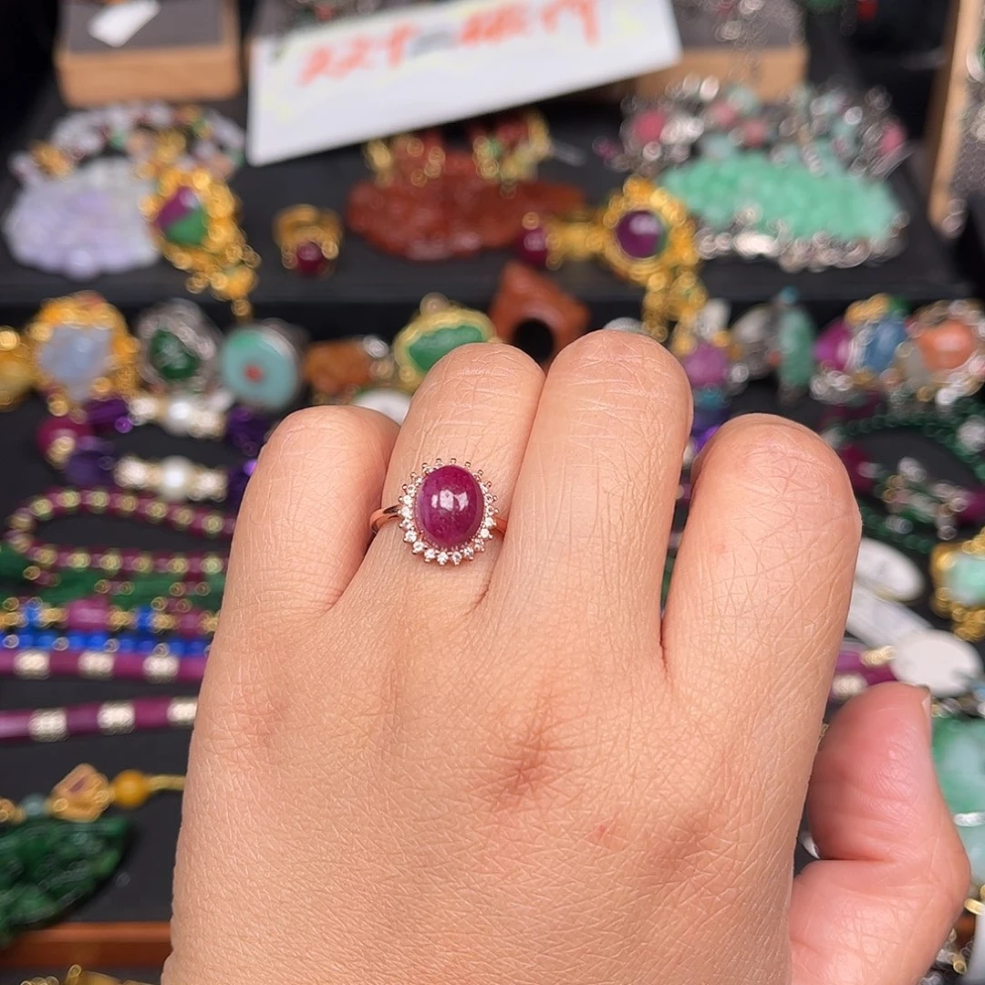 戒指未镶嵌红宝石双十二直降价不议