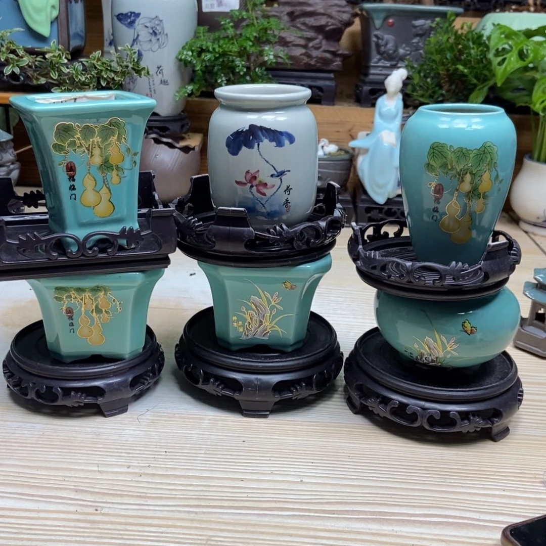 瓷片陶瓷花盆陶瓷艺术