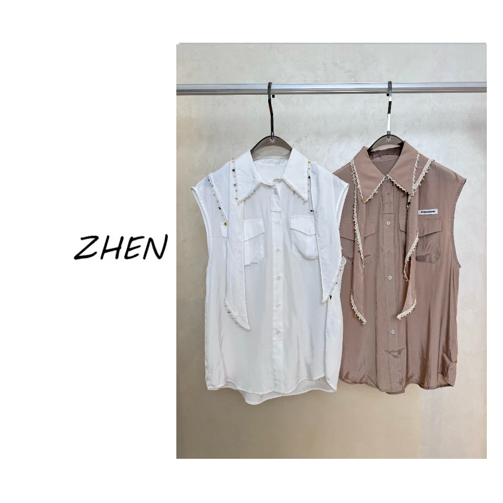 【ZHEN】25K00918 2025新款时尚气质休闲百搭短袖上衣女