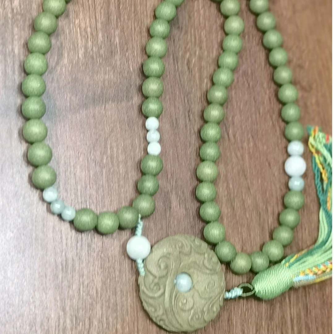 【藏玉雪青】合香珠手串脖挂66子手工