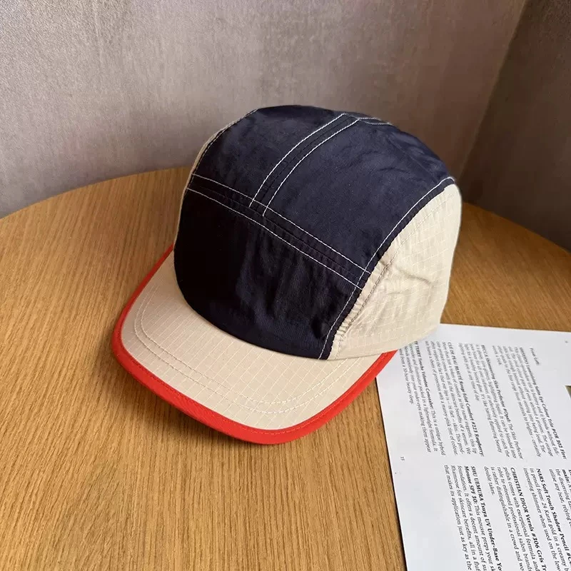 【张贝贝同款】户外拼色速干帽女夏季薄款透气防晒遮阳短檐棒球帽子
