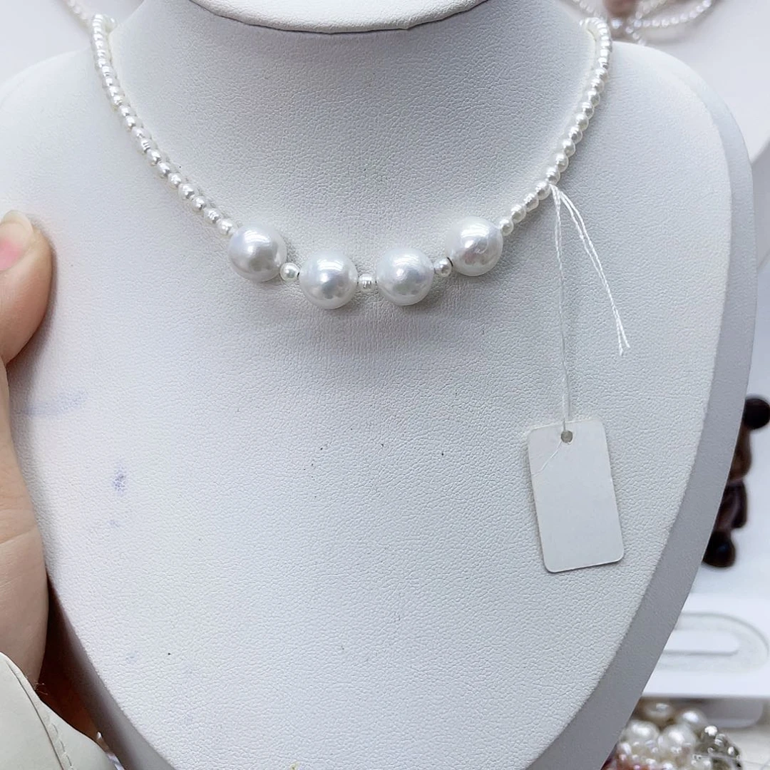 颈饰银S925镶嵌淡水珍珠