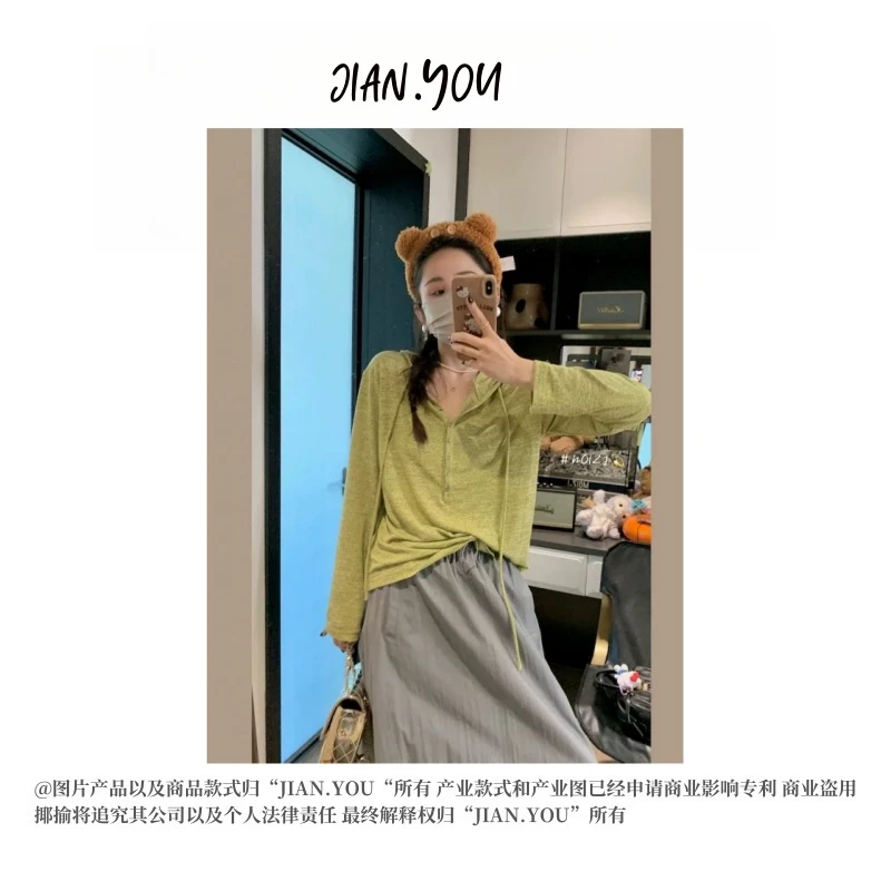 JIANYOU-「软糯针织衫」韩国单！25春季新款半开软糯针织衫FK-25049