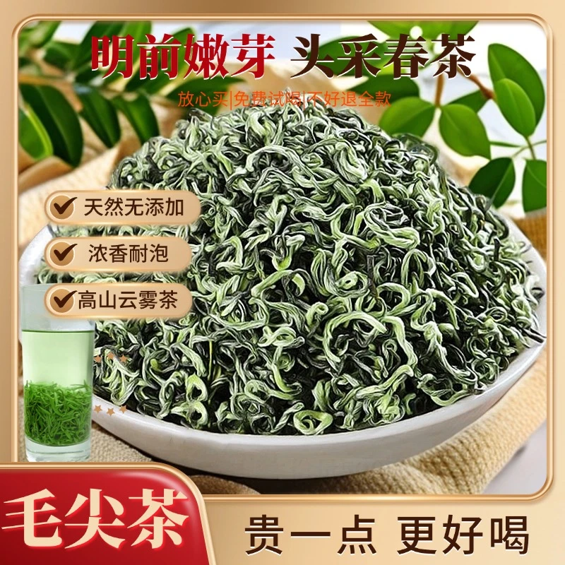 正宗贵州明前都匀毛尖特级绿茶高山云雾春茶手工采摘浓香耐泡型