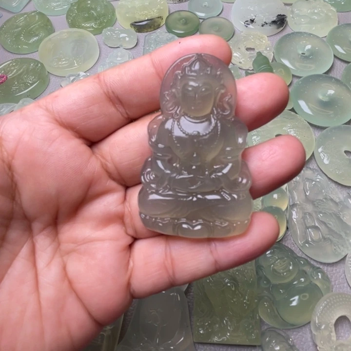 岫玉吊坠(赠链)未镶嵌小***月