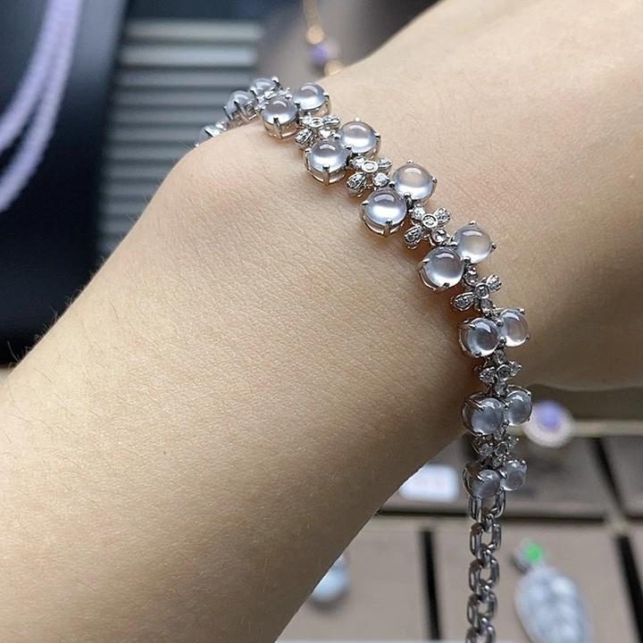 18K金镶嵌手链翡翠15号