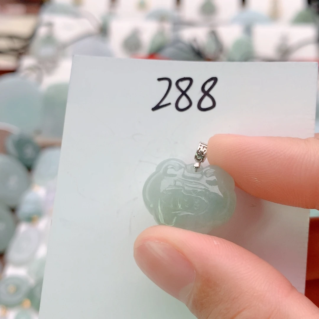 翡翠银S925镶嵌颈饰吊坠