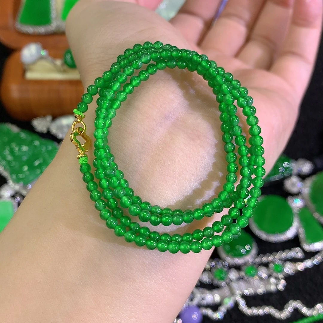 翡翠18K金镶嵌颈饰88888888