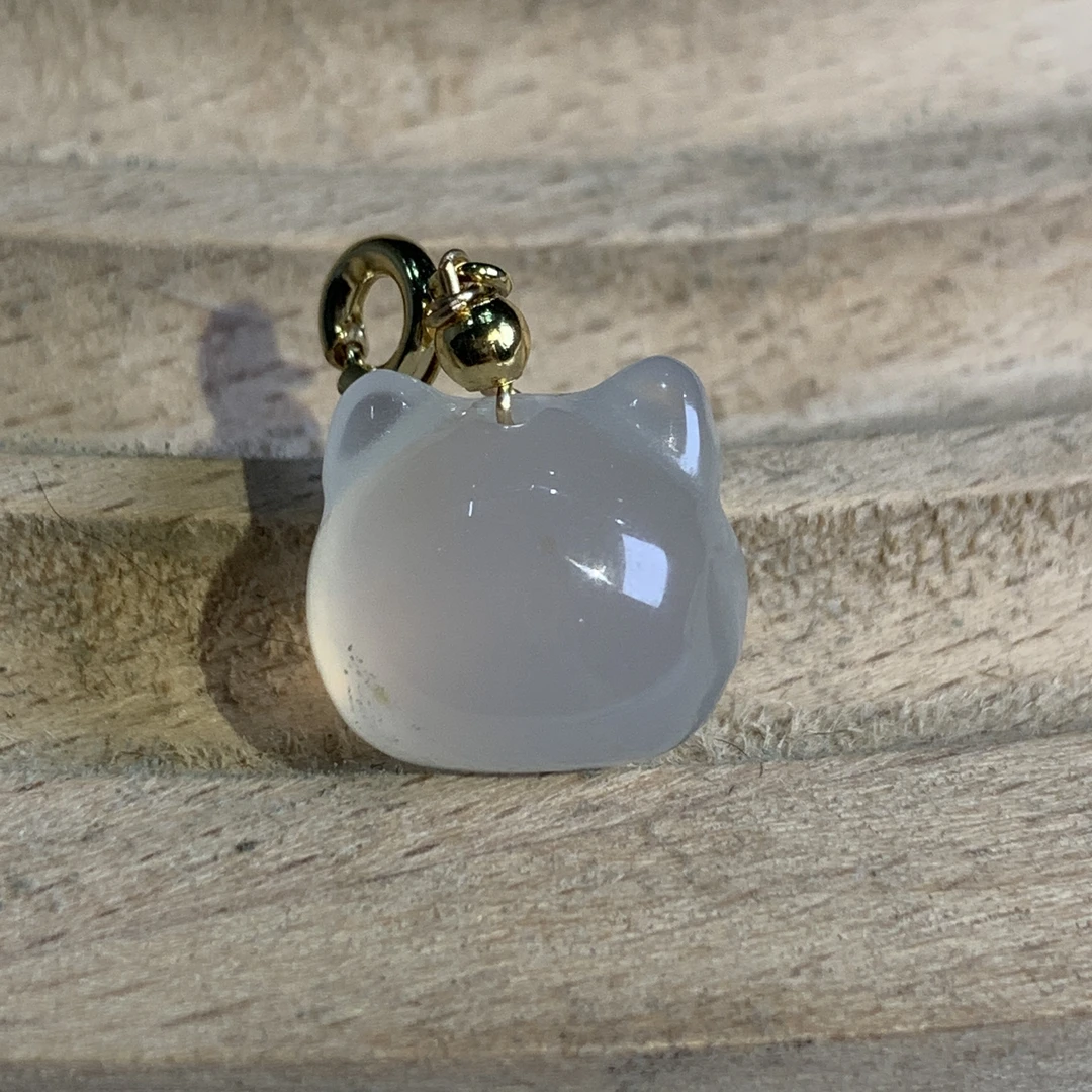 S925玉髓小猫吊坠ZK24061515