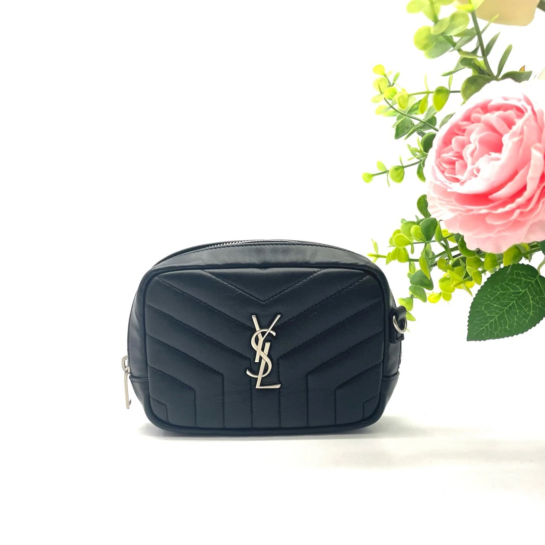95新 YSL/圣罗兰 YSL 圣罗兰 黑色手拿相机包